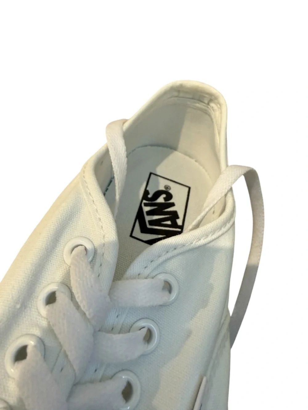 Vans Women's White Authentic Sneakers with Water/Stain Shield Spray - Picture 12 of 14